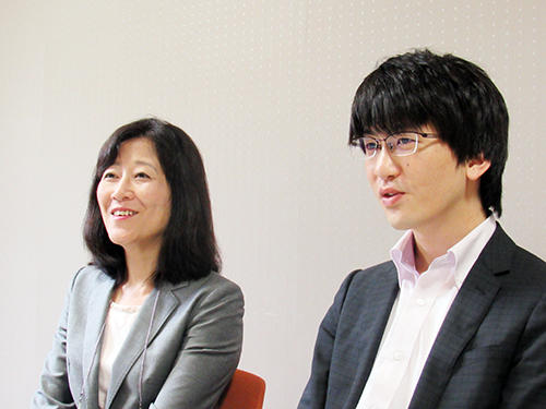 代表取締役の今中美恵さんとアシスタントマネージャーの髙橋渉さん