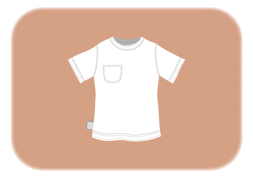 裏がえしのTシャツ