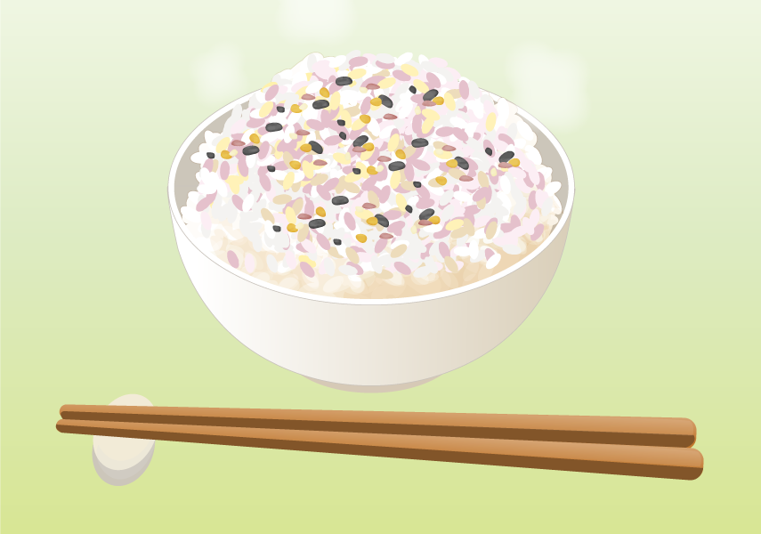 色鮮やかな雑穀米